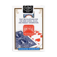 back of blue deck of bicycle playing cards